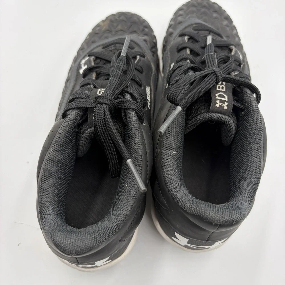 Under Armour Yard Football Turf Training Shoes Cleats Black White size 3.5 Y - Picture 6 of 10